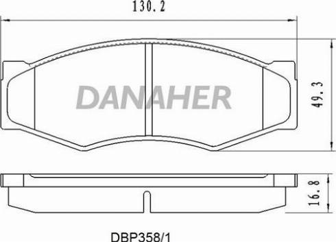 Danaher DBP358/1 - Set placute frana,frana disc aaoparts.ro