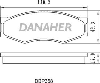 Danaher DBP358 - Set placute frana,frana disc aaoparts.ro