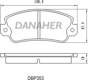 Danaher DBP353 - Set placute frana,frana disc aaoparts.ro
