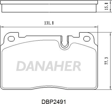 Danaher DBP2491 - Set placute frana,frana disc aaoparts.ro