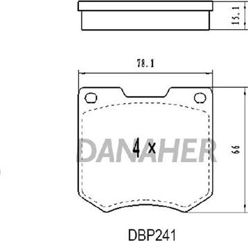 Danaher DBP241 - Set placute frana,frana disc aaoparts.ro