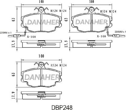 Danaher DBP248 - Set placute frana,frana disc aaoparts.ro