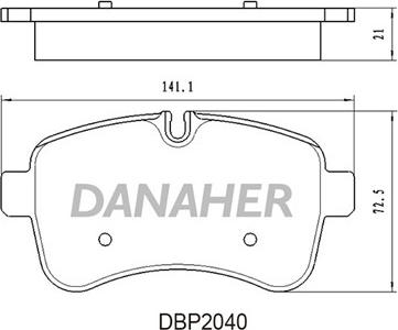 Danaher DBP2040 - Set placute frana,frana disc aaoparts.ro