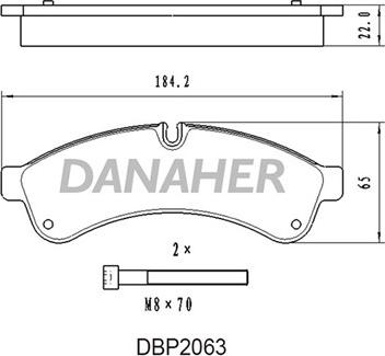 Danaher DBP2063 - Set placute frana,frana disc aaoparts.ro