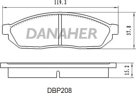 Danaher DBP208 - Set placute frana,frana disc aaoparts.ro