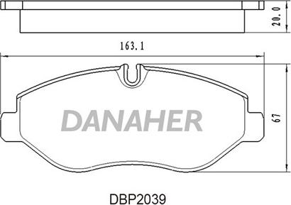 Danaher DBP2039 - Set placute frana,frana disc aaoparts.ro
