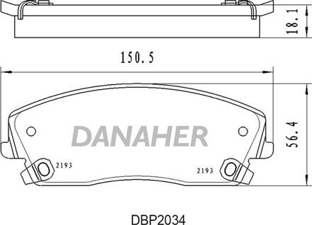 Danaher DBP2034 - Set placute frana,frana disc aaoparts.ro