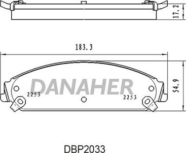 Danaher DBP2033 - Set placute frana,frana disc aaoparts.ro