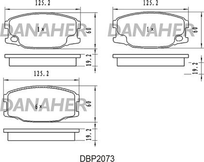 Danaher DBP2073 - Set placute frana,frana disc aaoparts.ro