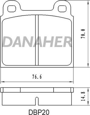 Danaher DBP20 - Set placute frana,frana disc aaoparts.ro