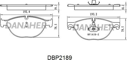 Danaher DBP2189 - Set placute frana,frana disc aaoparts.ro