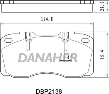 Danaher DBP2138 - Set placute frana,frana disc aaoparts.ro