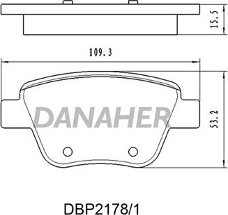 Danaher DBP2178/1 - Set placute frana,frana disc aaoparts.ro
