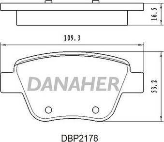 Danaher DBP2178 - Set placute frana,frana disc aaoparts.ro