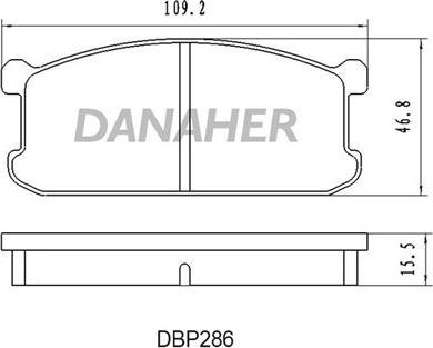 Danaher DBP286 - Set placute frana,frana disc aaoparts.ro