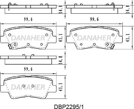 Danaher DBP2295/1 - Set placute frana,frana disc aaoparts.ro