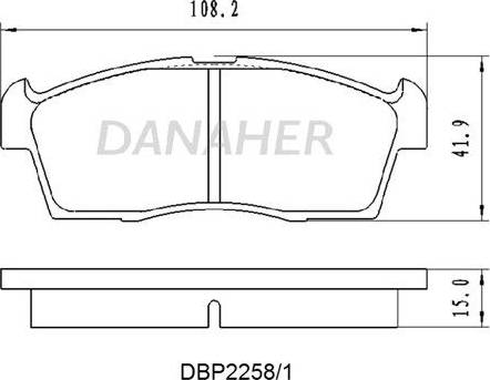 Danaher DBP2258/1 - Set placute frana,frana disc aaoparts.ro