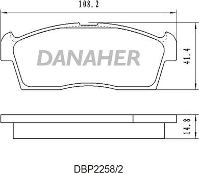 Danaher DBP2258/2 - Set placute frana,frana disc aaoparts.ro