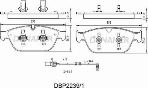 Danaher DBP2239/1 - Set placute frana,frana disc aaoparts.ro