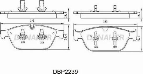 Danaher DBP2239 - Set placute frana,frana disc aaoparts.ro