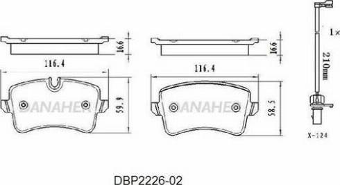 Danaher DBP2226-02 - Set placute frana,frana disc aaoparts.ro