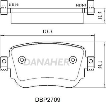 Danaher DBP2709 - Set placute frana,frana disc aaoparts.ro
