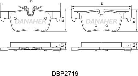 Danaher DBP2719 - Set placute frana,frana disc aaoparts.ro