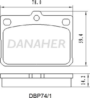Danaher DBP74/1 - Set placute frana,frana disc aaoparts.ro