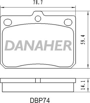 Danaher DBP74 - Set placute frana,frana disc aaoparts.ro