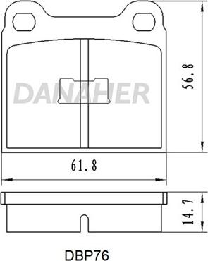 Danaher DBP76 - Set placute frana,frana disc aaoparts.ro