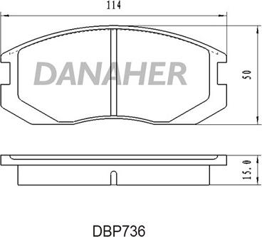 Danaher DBP736 - Set placute frana,frana disc aaoparts.ro