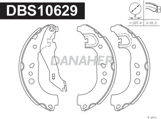 Danaher DBS10629 - Set saboti frana aaoparts.ro