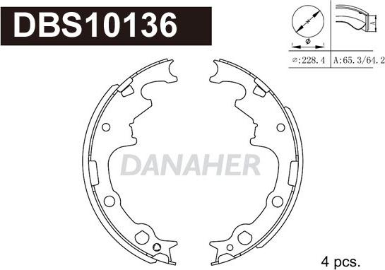 Danaher DBS10136 - Set saboti frana aaoparts.ro