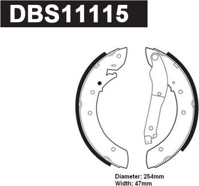 Danaher DBS11115 - Set saboti frana aaoparts.ro