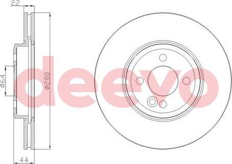 DEEVO BD19080 - Disc frana aaoparts.ro