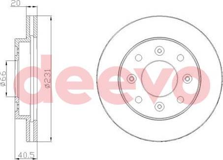 DEEVO BD19260 - Disc frana aaoparts.ro