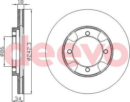 DEEVO BD15560 - Disc frana aaoparts.ro