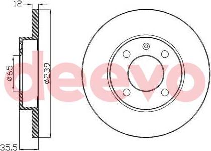 DEEVO BD10440 - Disc frana aaoparts.ro