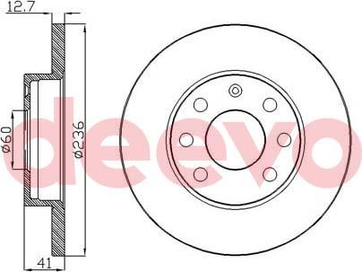 DEEVO BD10160 - Disc frana aaoparts.ro