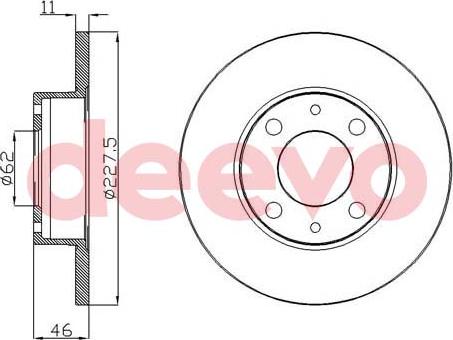 DEEVO BD10700 - Disc frana aaoparts.ro
