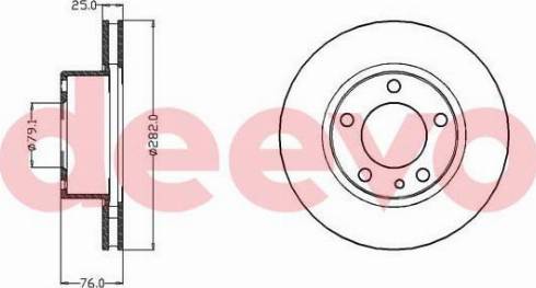 DEEVO BD11780 - Disc frana aaoparts.ro