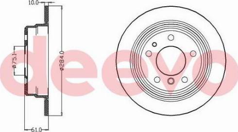 DEEVO BD12400 - Disc frana aaoparts.ro