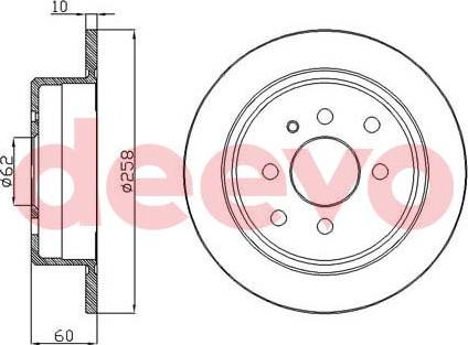 DEEVO BD12120 - Disc frana aaoparts.ro