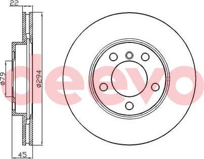 DEEVO BD35860 - Disc frana aaoparts.ro