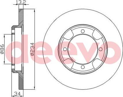 DEEVO BD30860 - Disc frana aaoparts.ro