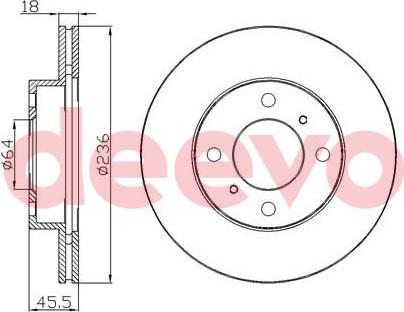 DEEVO BD30740 - Disc frana aaoparts.ro