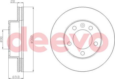 DEEVO BD24460 - Disc frana aaoparts.ro
