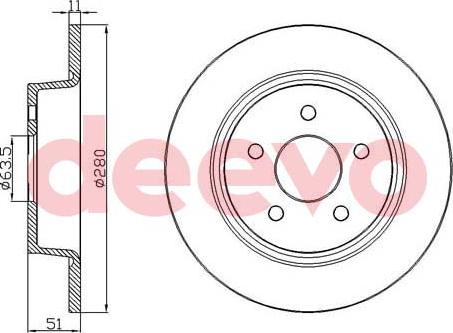 DEEVO BD24800 - Disc frana aaoparts.ro
