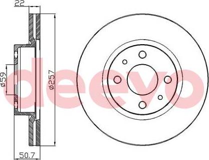 DEEVO BD25780 - Disc frana aaoparts.ro