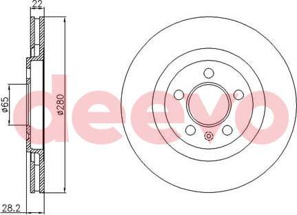 DEEVO BD26480 - Disc frana aaoparts.ro